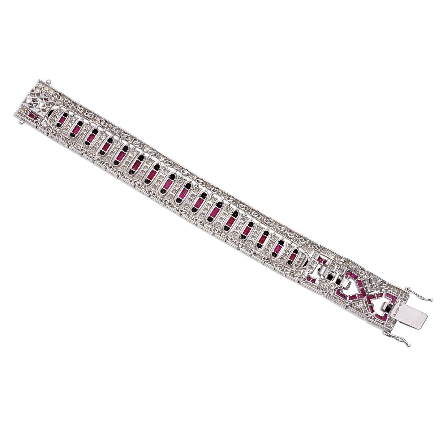 Diamond and Ruby Art Deco Bracelet image 1