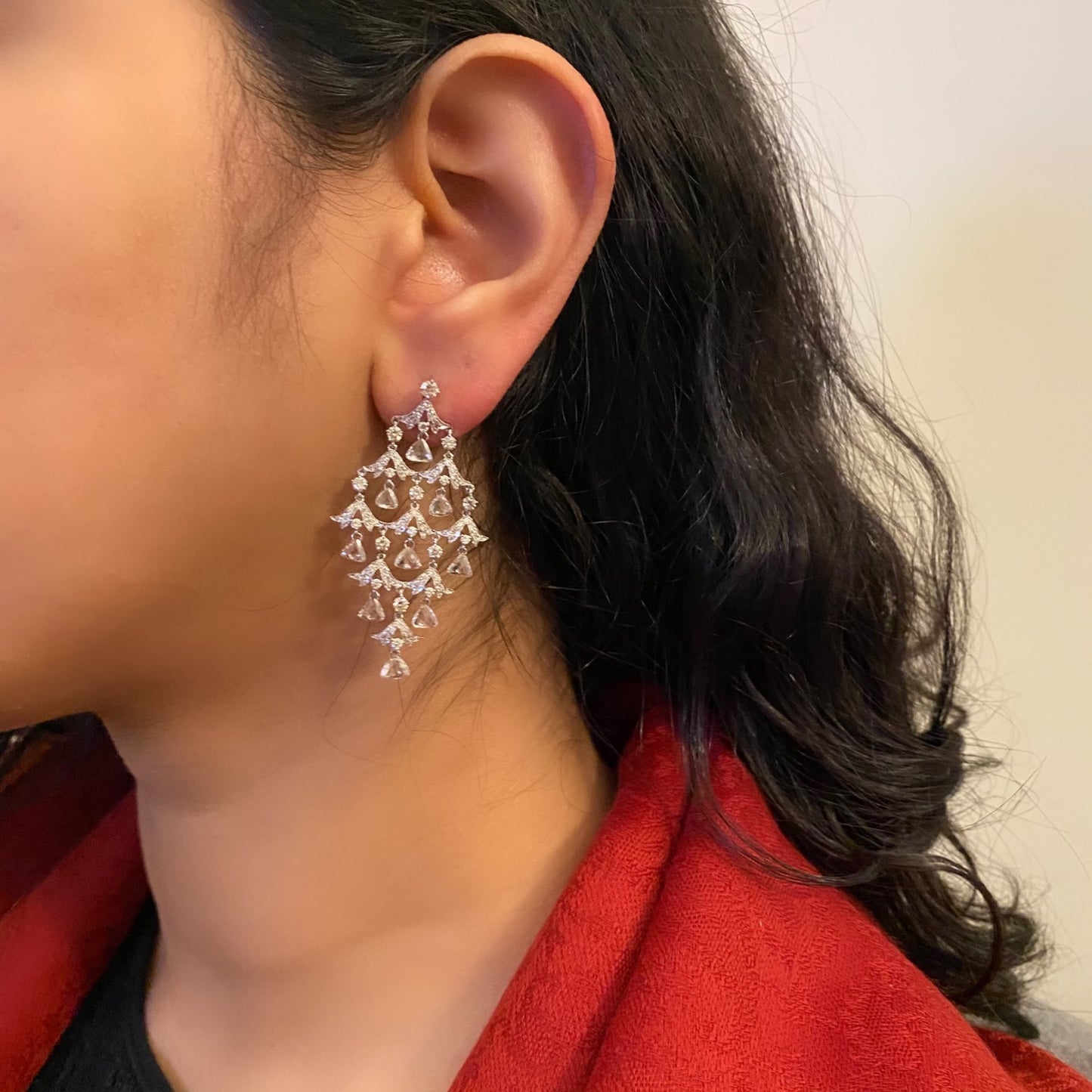 Rose Chandelier Earrings image 2