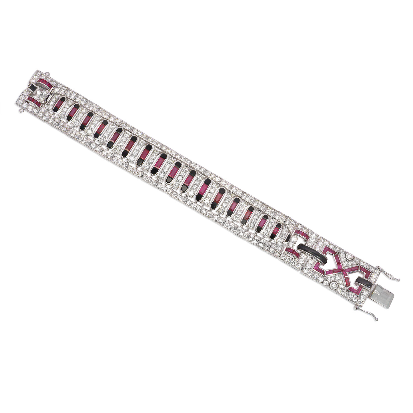 Diamond and Ruby Art Deco Bracelet image 2