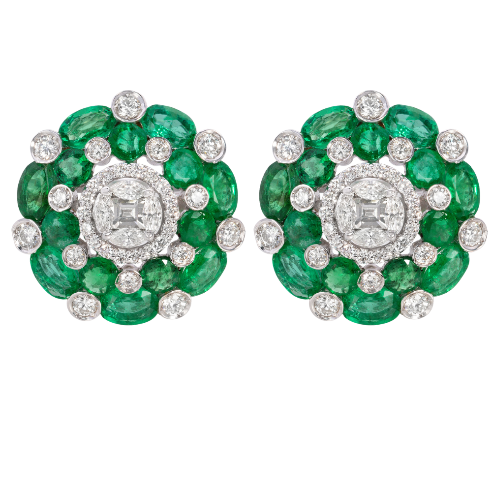 Ziya Earrings (Emerald) image 0