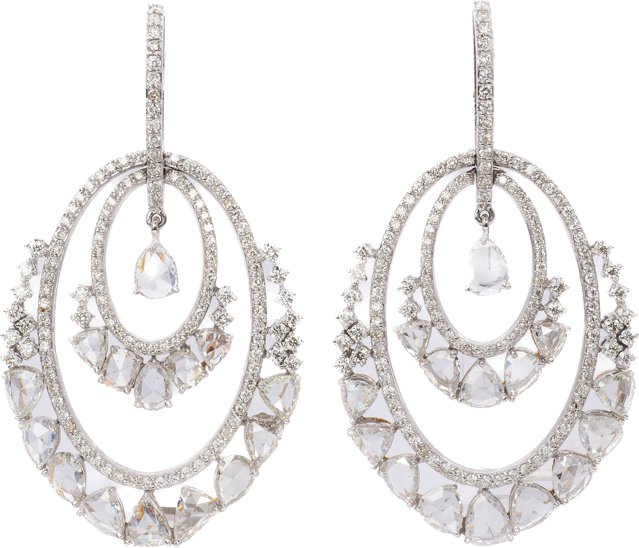 Rosecut Diamond Bali Earrings image 0