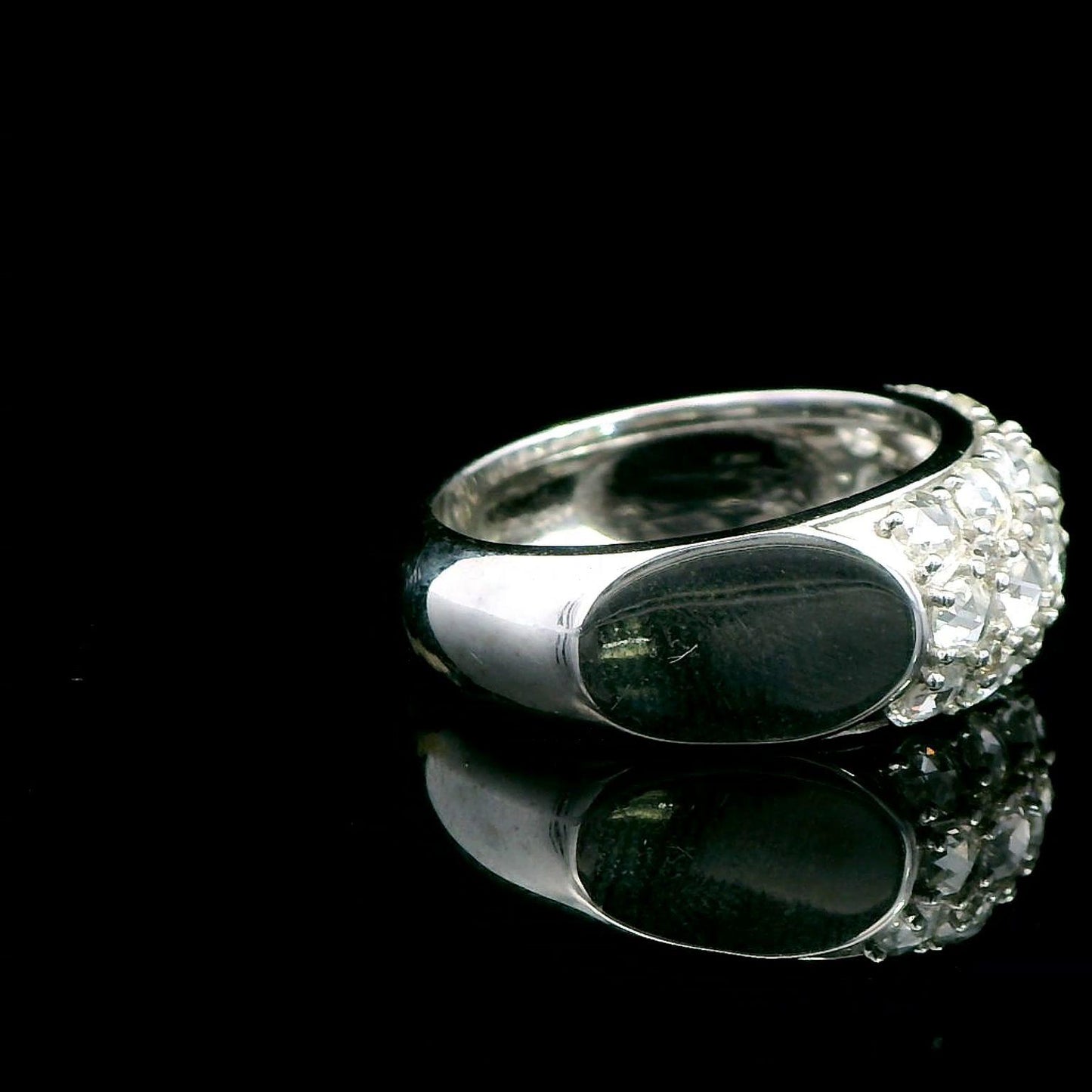 2 Carat Rose Cut Cluster Ring 18K Gold