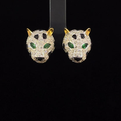 3.01 Carat Diamond Panther Studs