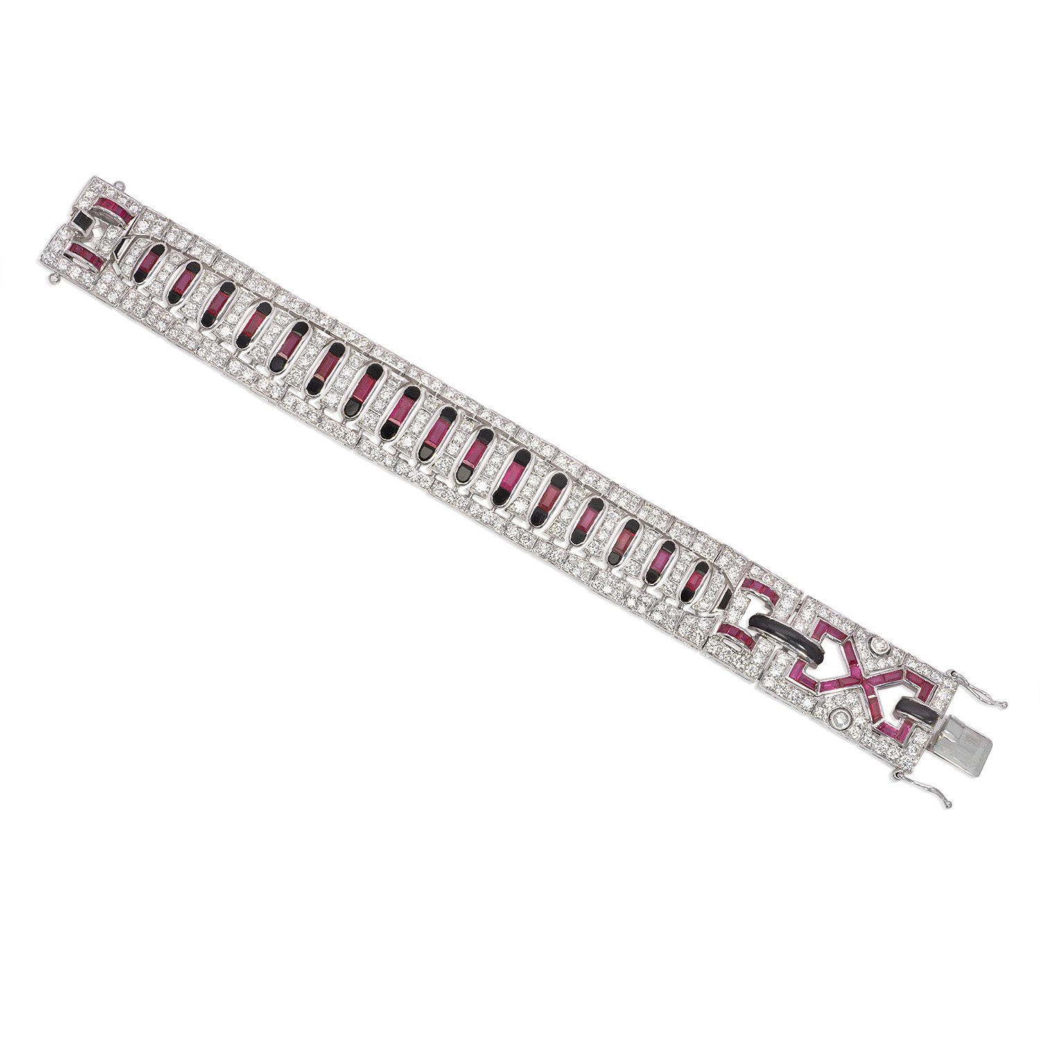 Diamond and Ruby Art Deco Bracelet image 2
