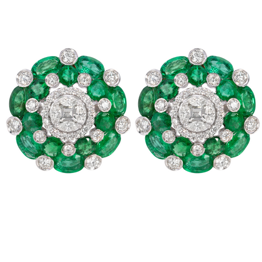 Ziya Earrings (Emerald) image 0