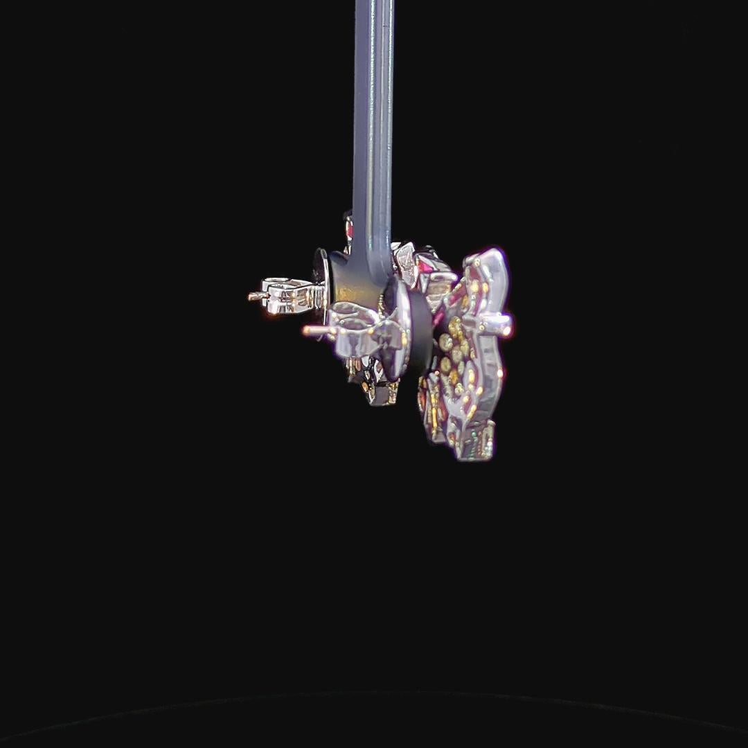 1.65 Carat Diamond Art Deco Butterfly Studs