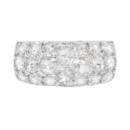 2 Carat Rose Cut Cluster Ring 18K Gold