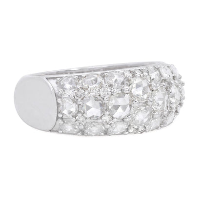 2 Carat Rose Cut Cluster Ring 18K Gold