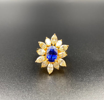 Sapphire Sun Ring image 3