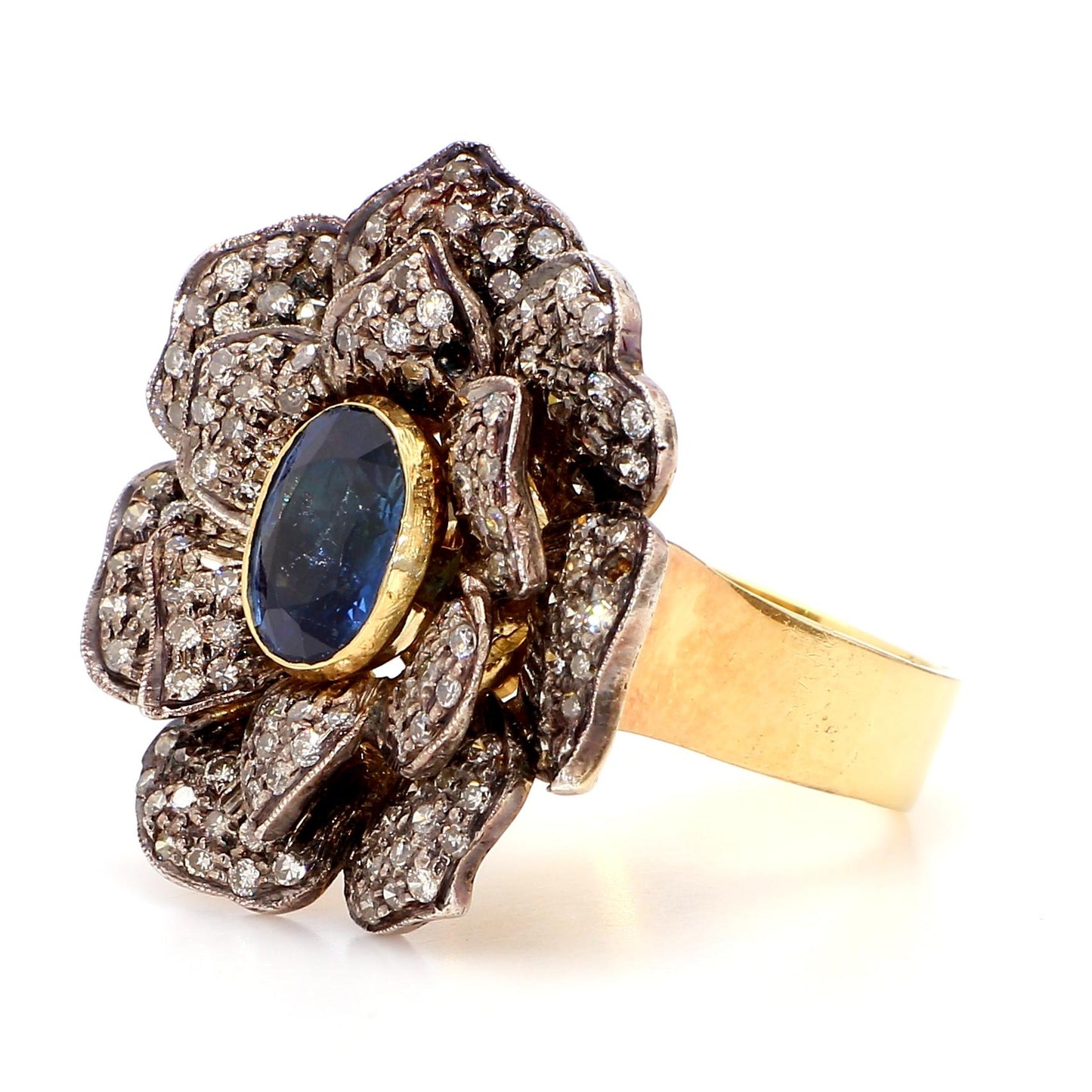 Antique Diamond Sapphire Ring
