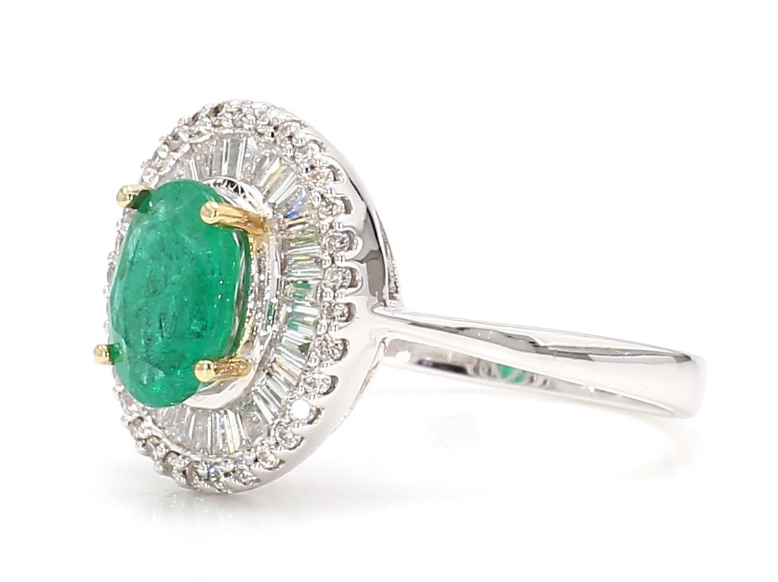 Emerald and Diamond 18K Gold Ring