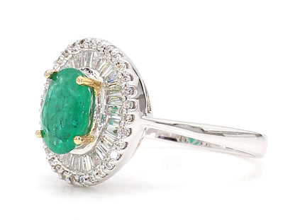 Emerald and Diamond 18K Gold Ring