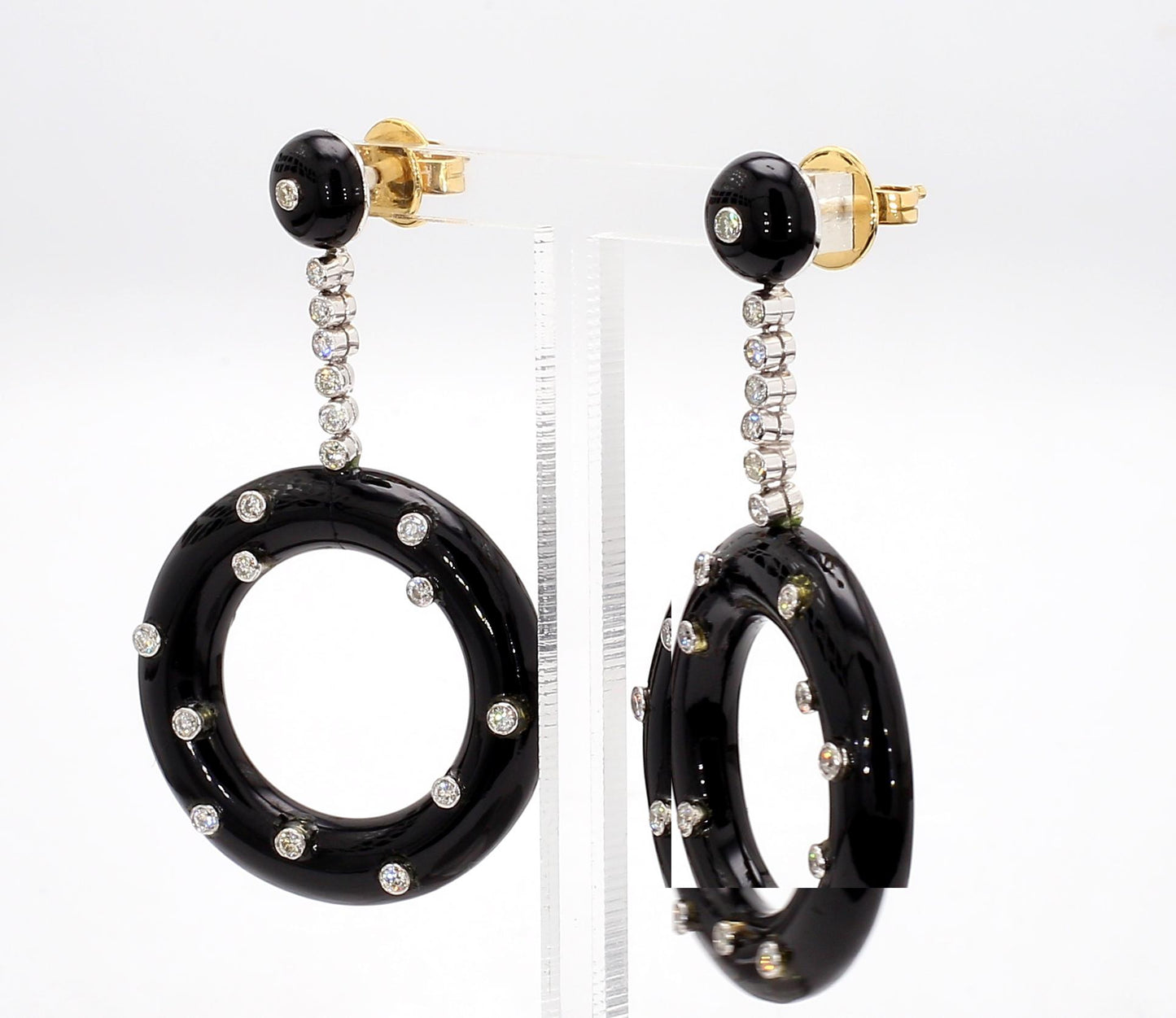 Onyx Deco Style Earrings[no photos]