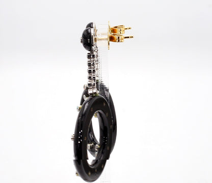 Onyx Deco Style Earrings[no photos]