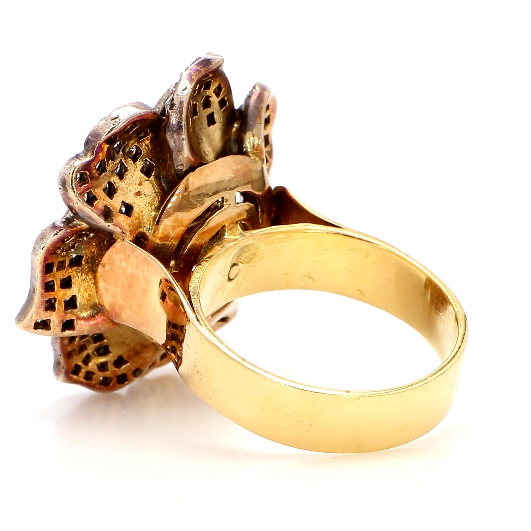Antique Diamond Sapphire Ring