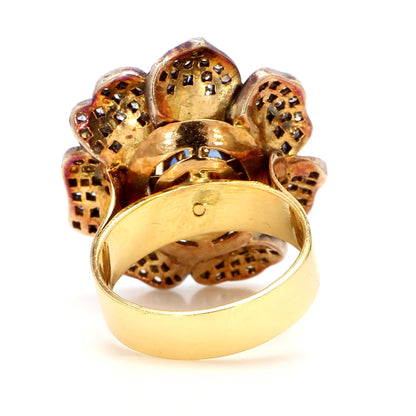 Antique Diamond Sapphire Ring