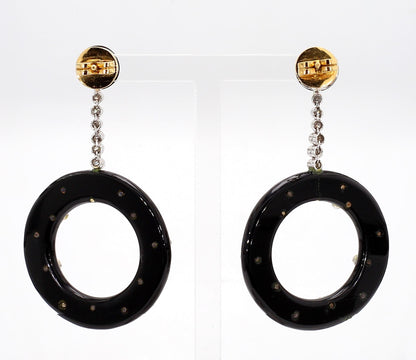 Onyx Deco Style Earrings[no photos]