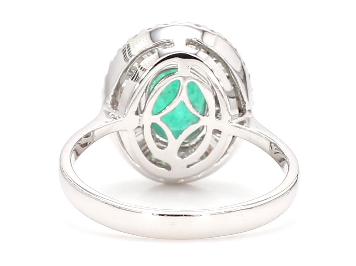 Emerald and Diamond 18K Gold Ring