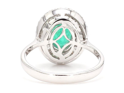 Emerald and Diamond 18K Gold Ring