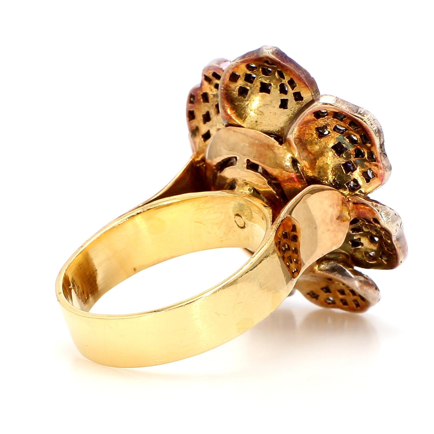 Antique Diamond Sapphire Ring
