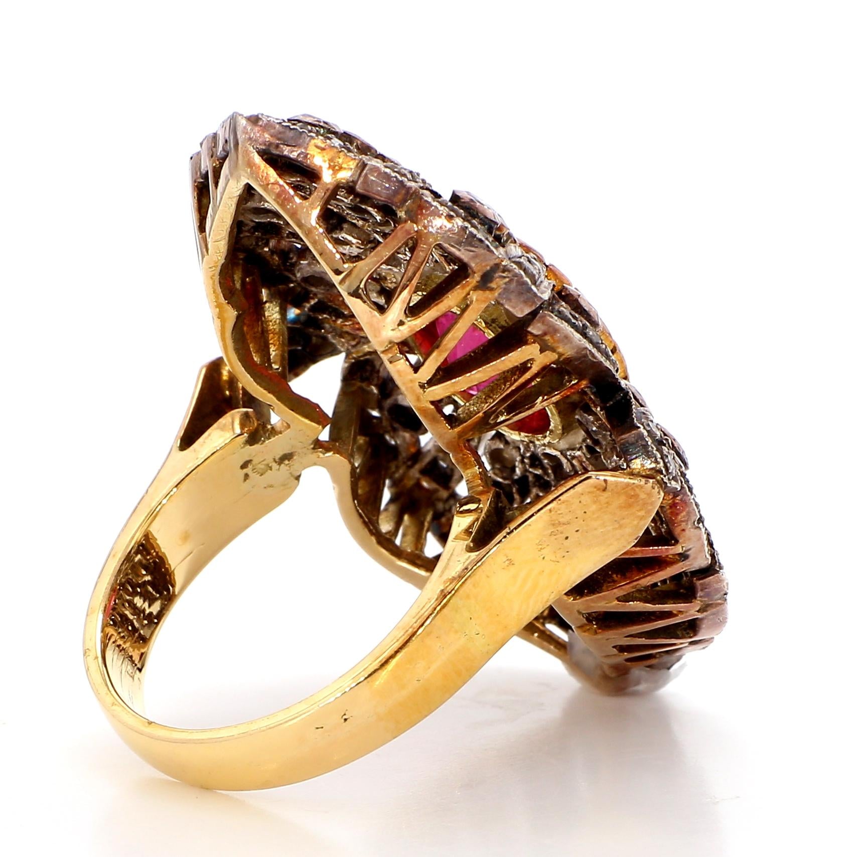 5.6 Carat Ruby and 1.90 Diamond Ring
