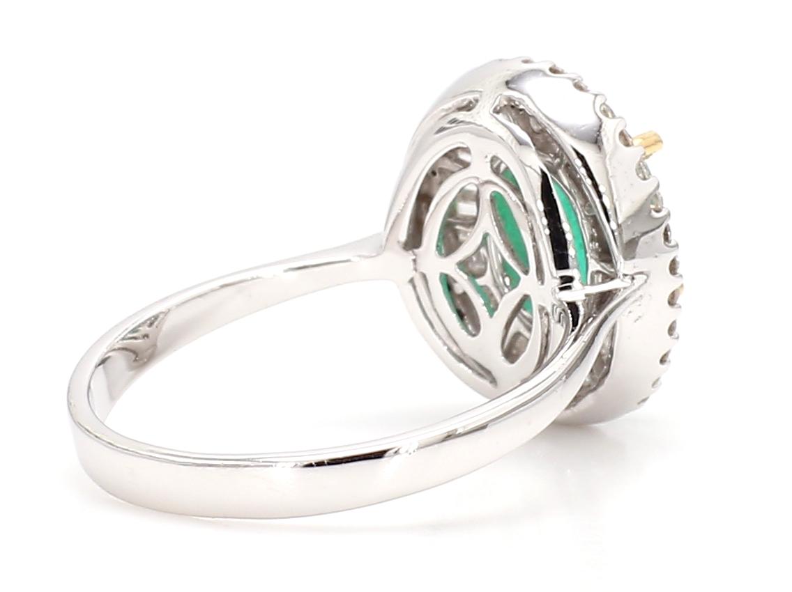 Emerald and Diamond 18K Gold Ring