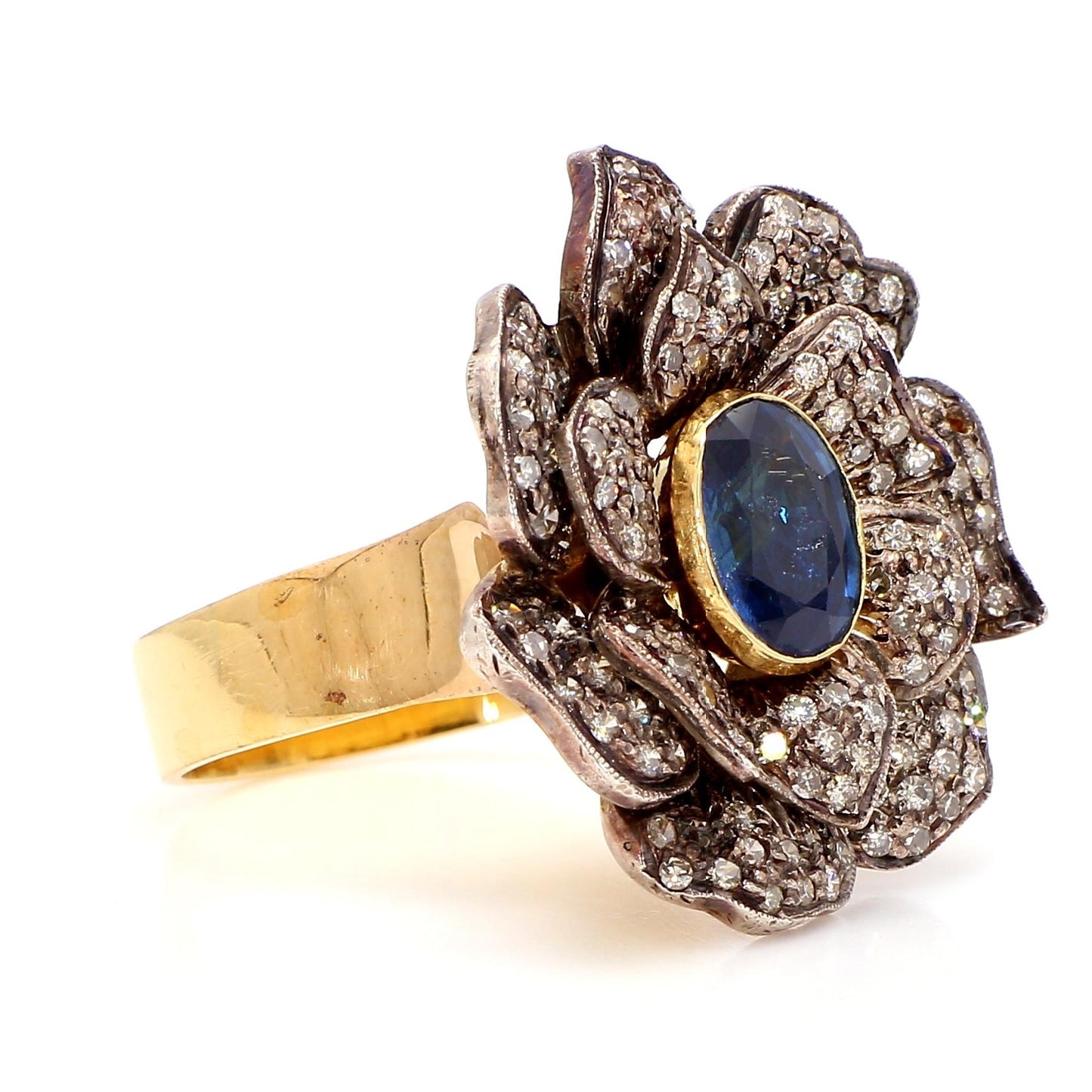 Antique Diamond Sapphire Ring