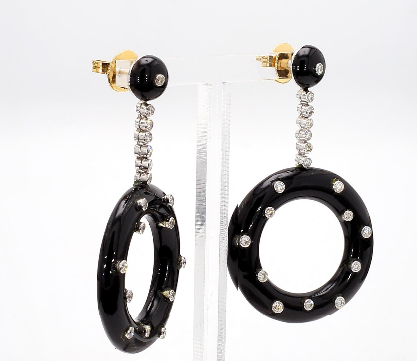 Onyx Deco Style Earrings[no photos]