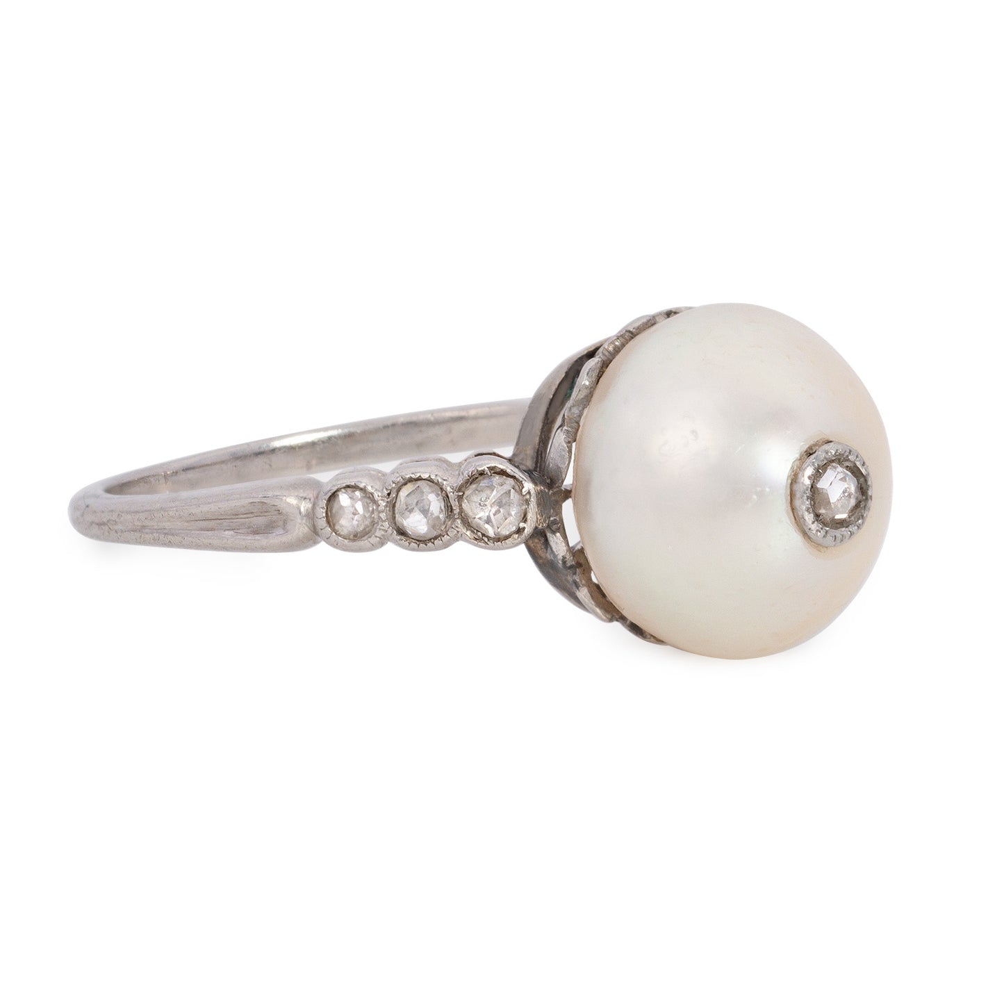 Antique Natural Pearl Ring image 1