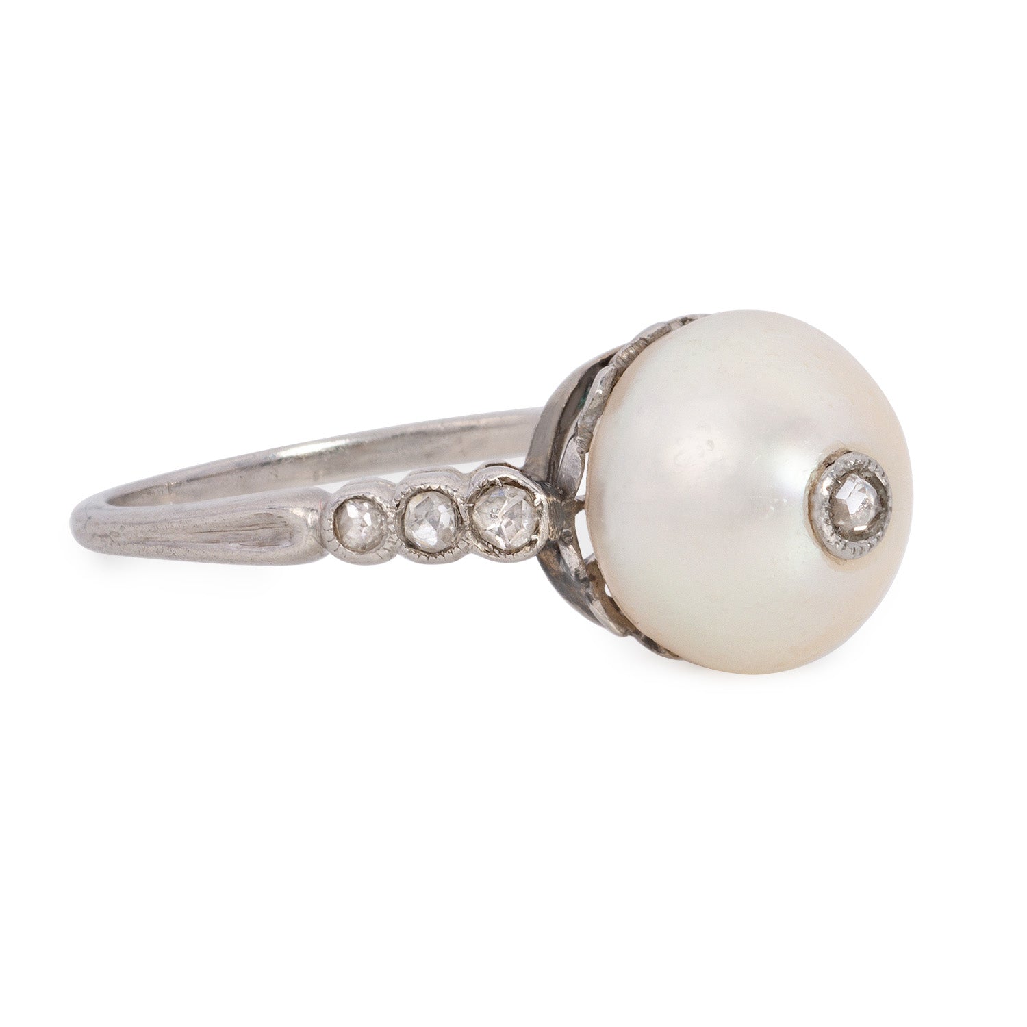 Antique Natural Pearl Ring image 1