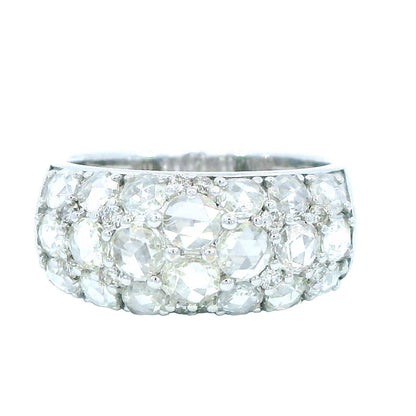 2 Carat Rose Cut Cluster Ring 18K Gold