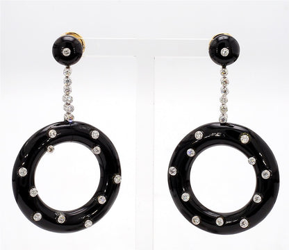 Onyx Deco Style Earrings[no photos]