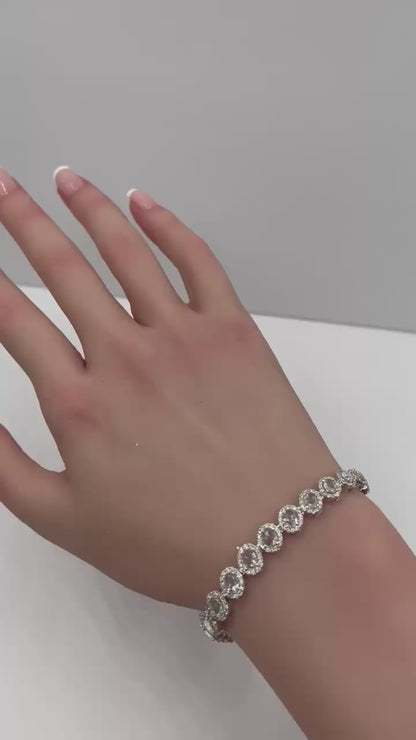 4.26 Carat Diamond and Rosecut Tennis Bracelet