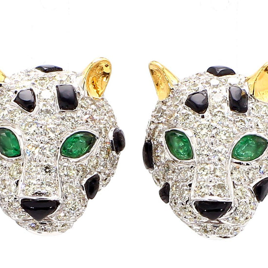 3.01 Carat Diamond Panther Studs