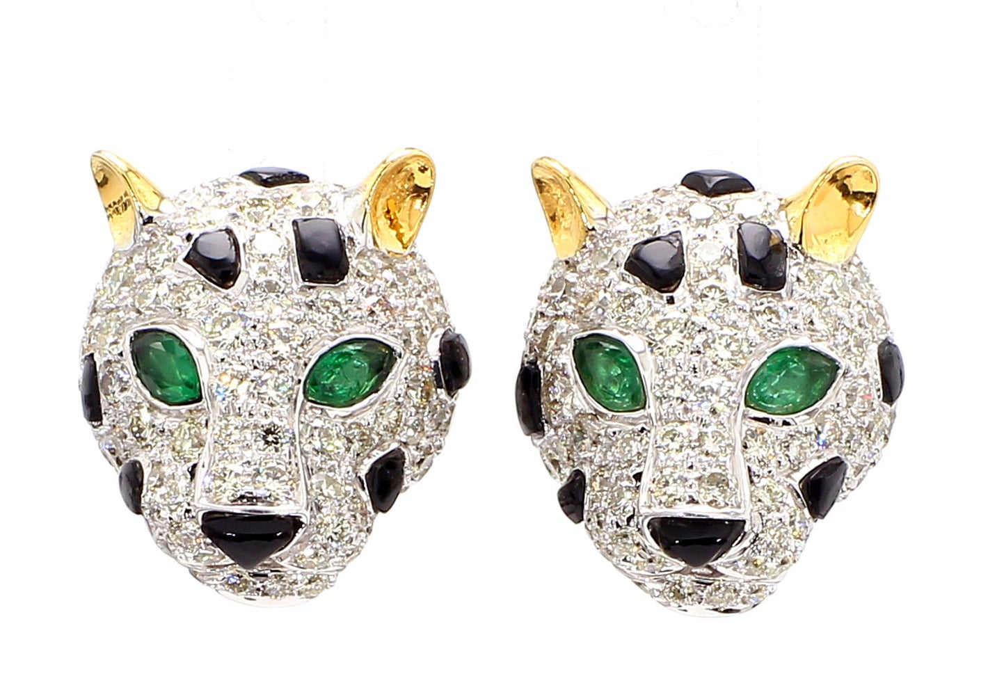 3.01 Carat Diamond Panther Studs
