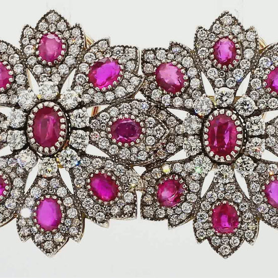 Ruby and Diamond Edwardian Earring
