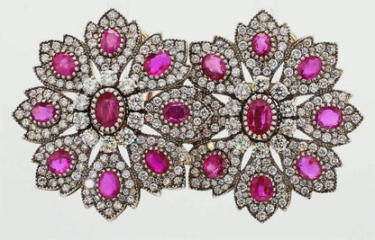 Ruby and Diamond Edwardian Earring