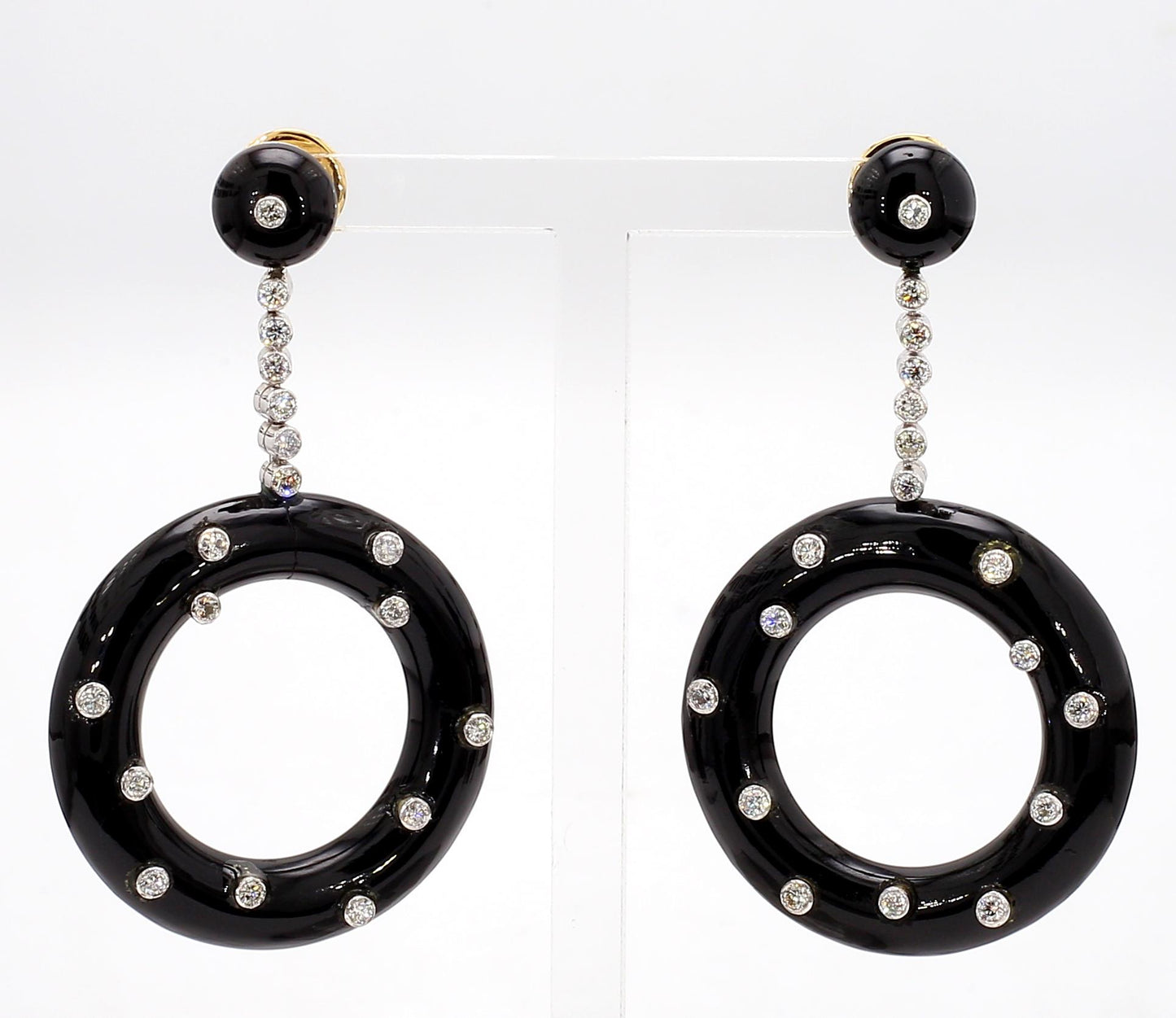 Onyx Deco Style Earrings[no photos]