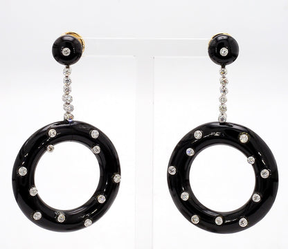Onyx Deco Style Earrings[no photos]